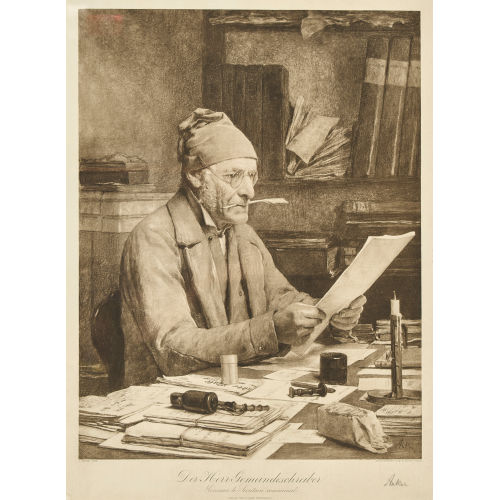 ALBERT ANKER : 'Der Herr Gemeindeschreiber' (DOBIASCHOFSKY AUKTIONEN AG)