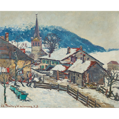 CHARLES BAILLON-VINCENNES : 'Vue sur Tavannes' (DOBIASCHOFSKY AUKTIONEN AG)