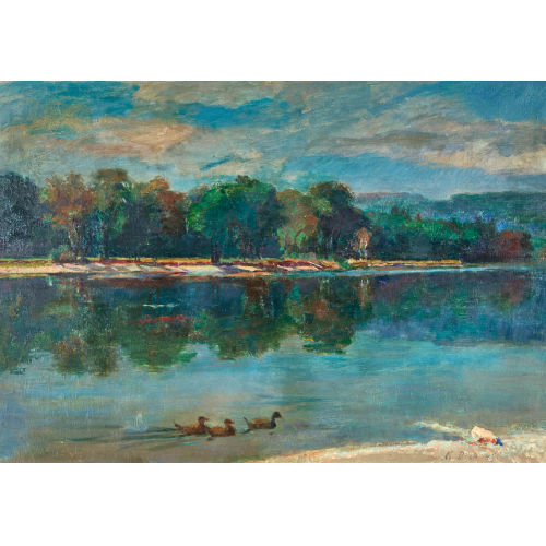 KARL THEOPHIL DICK : 'Am Rhein' (DOBIASCHOFSKY AUKTIONEN AG)