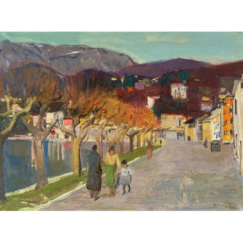ADRIEN HOLY : 'Place d'Ascona' (DOBIASCHOFSKY AUKTIONEN AG)