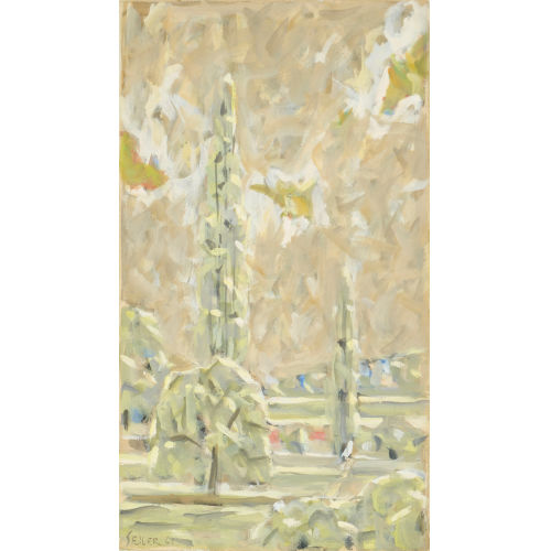 HANS SEILER : Paysage avec deux peupliers (DOBIASCHOFSKY AUKTIONEN AG)
