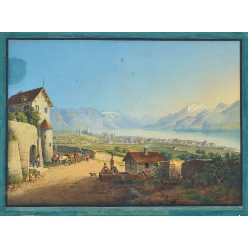 JOHANN LUDWIG BLEULER : 'Vue de la ville de Vevay, et de ses Environs' (DOBIASCHOFSKY AUKTIONEN AG)