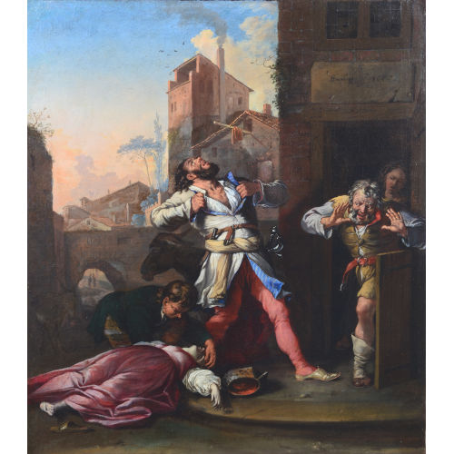 BARTHOLOMEUS BREENBERGH : Der Levit und seine Nebenfrau. (DOBIASCHOFSKY AUKTIONEN AG)