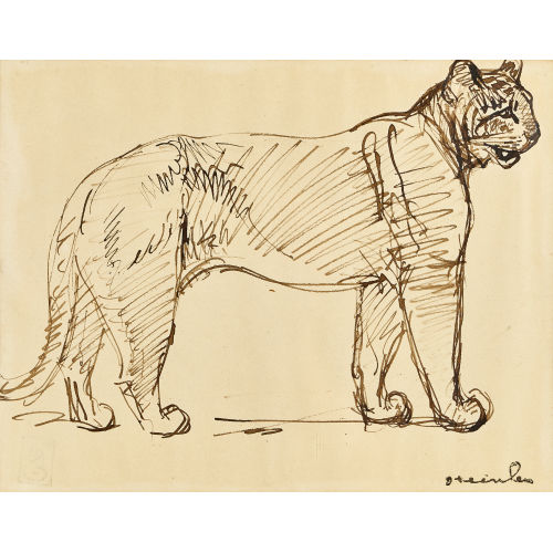 TH�OPHILE-ALEXANDRE STEINLEN : Stehender Panther (DOBIASCHOFSKY AUKTIONEN AG)