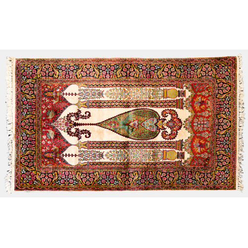 TEPPICH : Kaschmir, Kunstseide (DOBIASCHOFSKY AUKTIONEN AG)