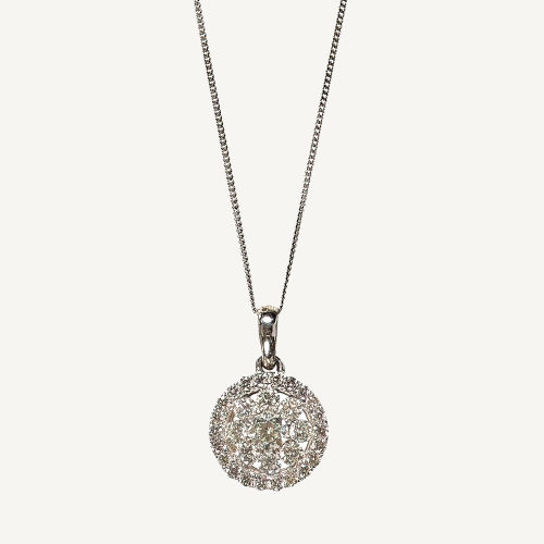 BRILLANT-ANH�NGER MIT KETTE : (DOBIASCHOFSKY AUKTIONEN AG)