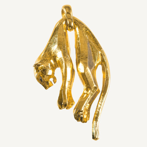 GOLD-BRILLANT-ANH�NGER : Cartier 'Panth�re', Paris (DOBIASCHOFSKY AUKTIONEN AG)