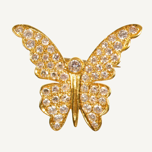 DIAMANT-BROSCHE : (DOBIASCHOFSKY AUKTIONEN AG)