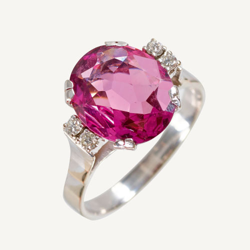 AMETHYST-BRILLANT-RING : (DOBIASCHOFSKY AUKTIONEN AG)