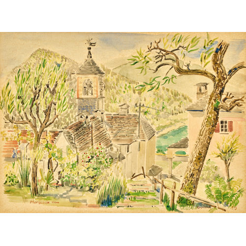 ADOLF GREMLICH : 'Mergoscia. Ticino' (DOBIASCHOFSKY AUKTIONEN AG)