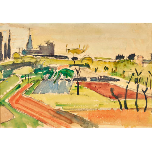 HANS BERGER : Feldlandschaft (DOBIASCHOFSKY AUKTIONEN AG)