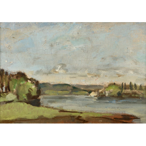 AUGUSTE FRAN�OIS RAVIER : Flusslandschaft (DOBIASCHOFSKY AUKTIONEN AG)