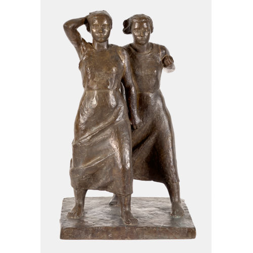 IDA WILHELMINE HENRIETTE SCHAER-KRAUSE : Zwei Frauen Hand in Hand (DOBIASCHOFSKY AUKTIONEN AG)