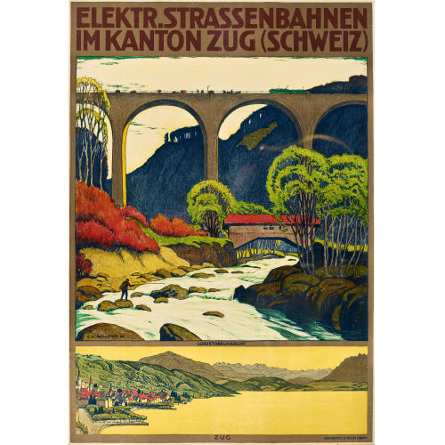 ERNST EMIL SCHLATTER : 'Elektr. Strassenbahnen im Kanton Zug (Schweiz)' (DOBIASCHOFSKY AUKTIONEN AG)