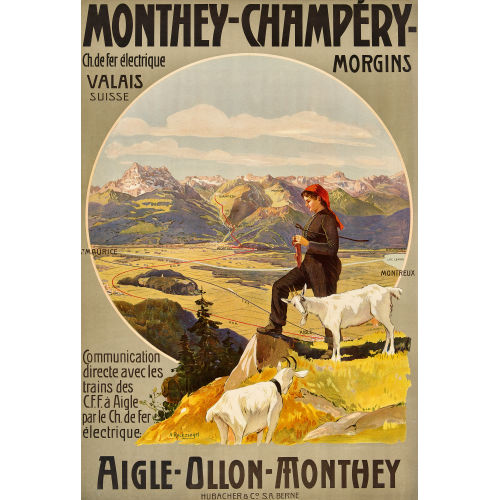 ANTON RECKZIEGEL : 'Monthey-Champ�ry-Morgins' (DOBIASCHOFSKY AUKTIONEN AG)
