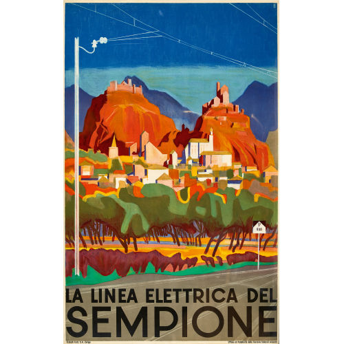 OTTO BAUMBERGER : 'La linea elettrica del Sempione' (DOBIASCHOFSKY AUKTIONEN AG)