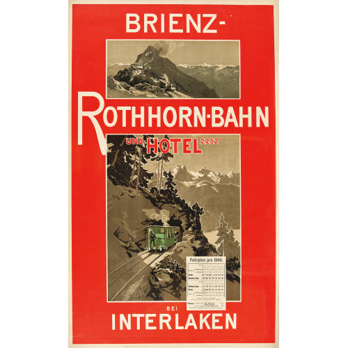 ANONYM : 'Brienz-Rothhorn-Bahn und Hotel 2252 m bei Interlaken' (DOBIASCHOFSKY AUKTIONEN AG)