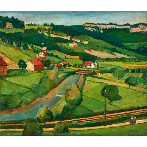 ALBERT SCHNYDER : 'Juralandschaft (Ried II)' (DOBIASCHOFSKY AUKTIONEN AG)