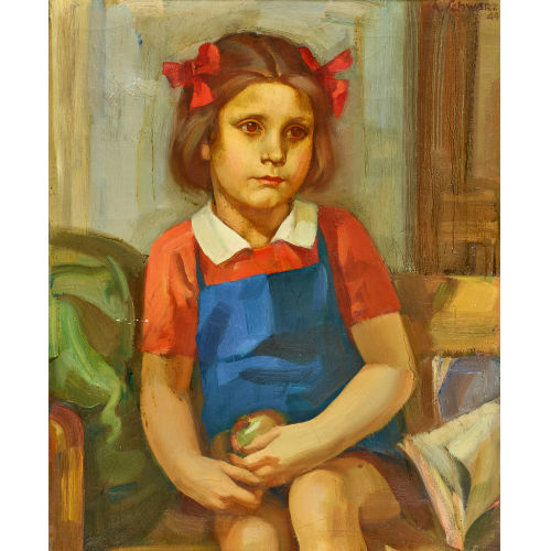 ARMAND SCHWARZ : 'Fran�oise Riat (�ge de 6 ans)' (DOBIASCHOFSKY AUKTIONEN AG)