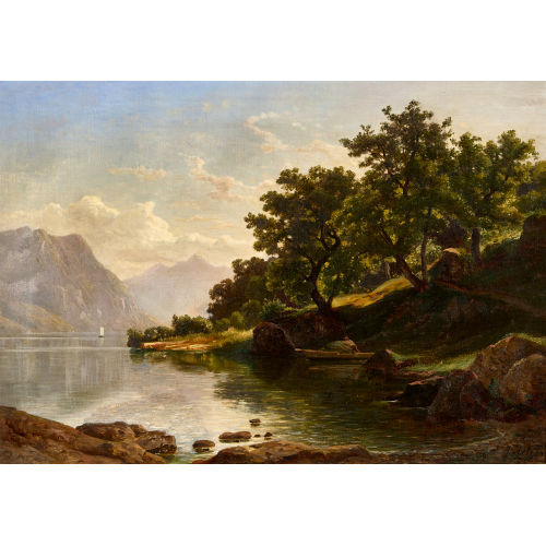 JAKOB JOSEPH ZELGER : Uferpartie am Vierwaldstttersee (DOBIASCHOFSKY AUKTIONEN AG)