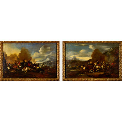 18. JH. DEUTSCHLAND : Schlachtenszenen. Gegenst�cke (DOBIASCHOFSKY AUKTIONEN AG)