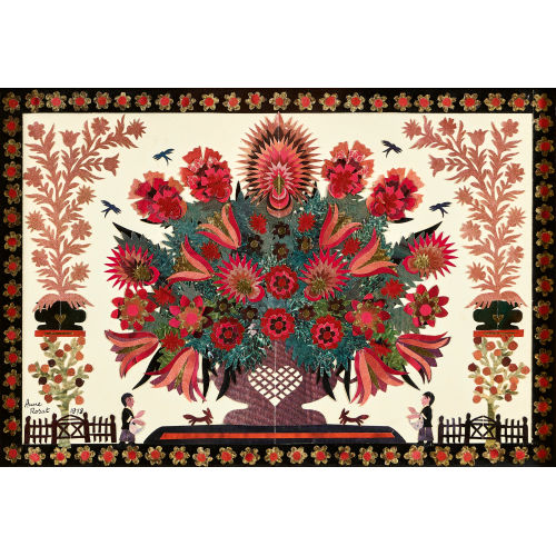ANNE ROSAT : Blumenbouquet mit Figuren (DOBIASCHOFSKY AUKTIONEN AG)