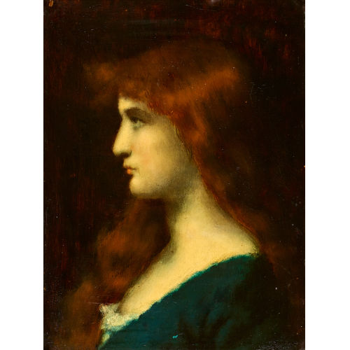 JEAN JACQUES HENNER : Portrt einer jungen Frau (DOBIASCHOFSKY AUKTIONEN AG)