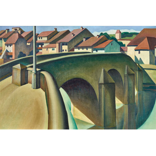 LOUIS JOSEPH VONLANTHEN : Le pont � Fribourg (DOBIASCHOFSKY AUKTIONEN AG)