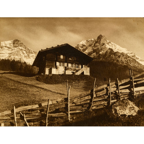 EMANUEL GYGER : 'Bauernhaus bei Adelboden' (DOBIASCHOFSKY AUKTIONEN AG)