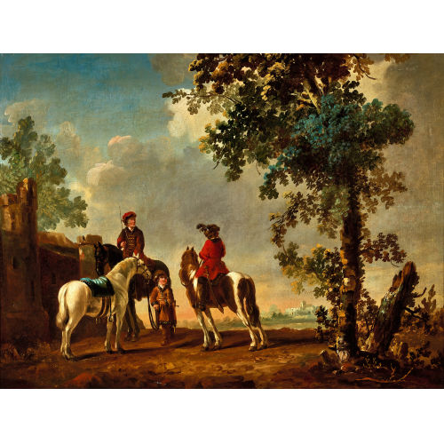AELBERT CUYP : Reiter auf einer Anh�he (DOBIASCHOFSKY AUKTIONEN AG)