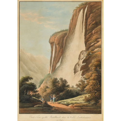 FRIEDRICH WILHELM ROTHE : 'Chute d'Eau apell� Staubbach dans la Vall�e Lauterbrunnen' (DOBIASCHOFSKY AUKTIONEN AG)