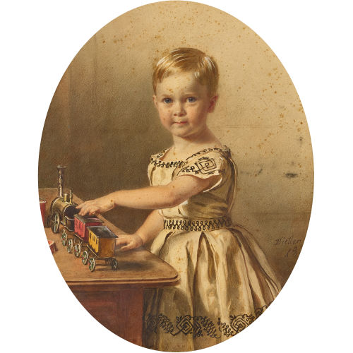 JOHANN FRIEDRICH DIETLER : Portr�t eines kleinen M�dchens (DOBIASCHOFSKY AUKTIONEN AG)