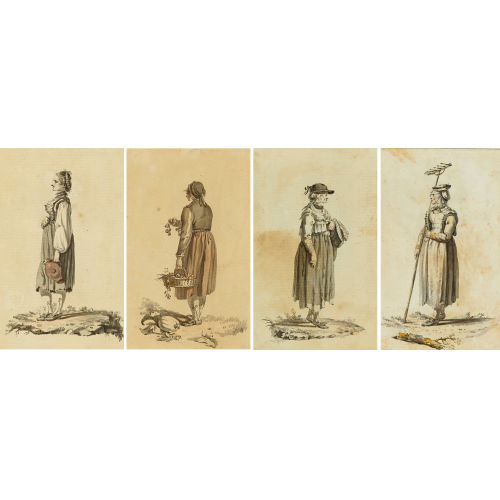CARL LUDWIG HACKERT : Konvolut Trachtenbilder (DOBIASCHOFSKY AUKTIONEN AG)