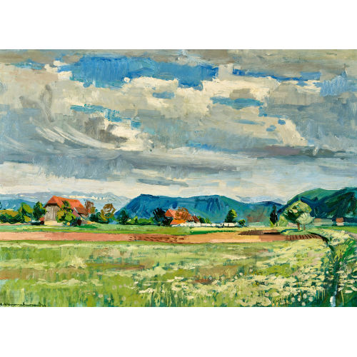 ALBERT NEUENSCHWANDER : Blick auf den Belpberg (DOBIASCHOFSKY AUKTIONEN AG)