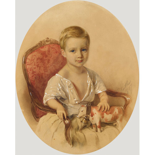 JOHANN FRIEDRICH DIETLER : Portr�t von Bertha Gehrig-Schneider als Kleinkind (DOBIASCHOFSKY AUKTIONEN AG)
