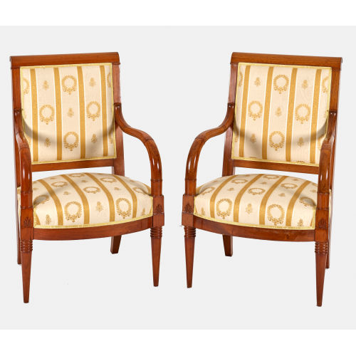 PAAR FAUTEUILS : Empire, Schweiz, 1. H�lfte 19. Jh (DOBIASCHOFSKY AUKTIONEN AG)