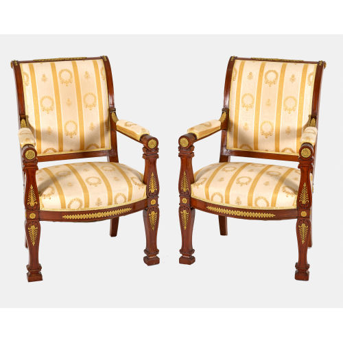 PAAR FAUTEUILS : Empire, Frankreich, Anfang 19. Jh (DOBIASCHOFSKY AUKTIONEN AG)