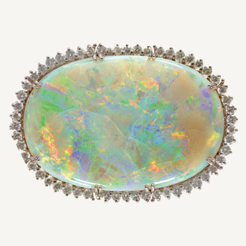 OPAL-BRILLANT-BROSCHE : (DOBIASCHOFSKY AUKTIONEN AG)