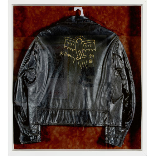 KEITH HARING : Lederjacke f�r George Mulder mit 'Batman'-Motiv (DOBIASCHOFSKY AUKTIONEN AG)