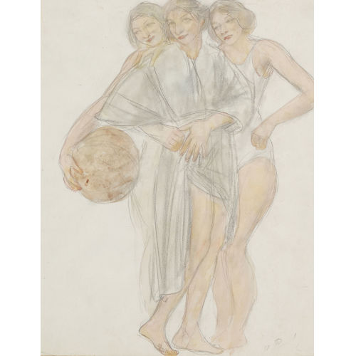 ODILON ROCHE : Frauentrio mit Ball (DOBIASCHOFSKY AUKTIONEN AG)