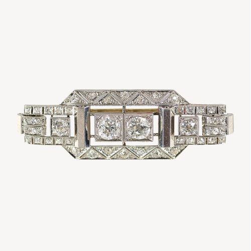 DIAMANT-BROSCHE : (DOBIASCHOFSKY AUKTIONEN AG)