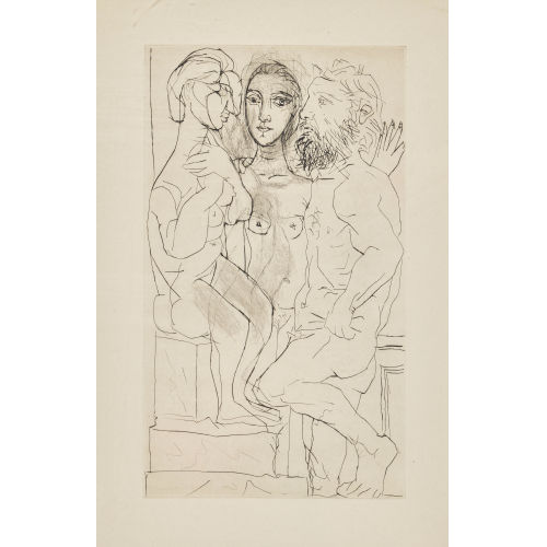 PABLO PICASSO : 'Sculpteur, mod�le et sculpture: femme assise' (DOBIASCHOFSKY AUKTIONEN AG)