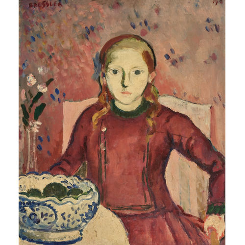 �MILE BRESSLER : Portrait d'une jeune fille (DOBIASCHOFSKY AUKTIONEN AG)