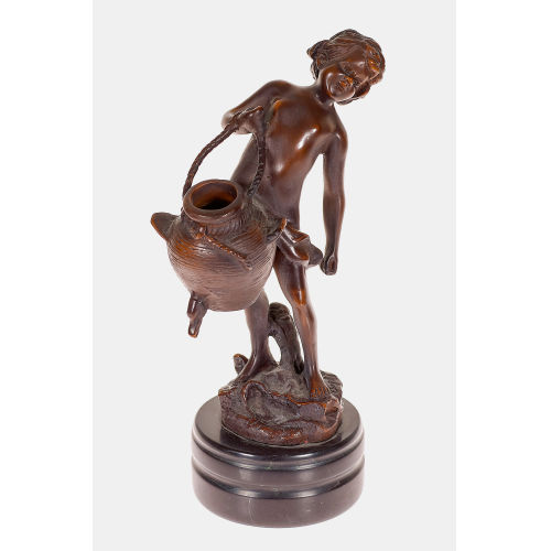 AUGUSTE LOUIS MOREAU : 'Le petit porteur d'eau' (DOBIASCHOFSKY AUKTIONEN AG)