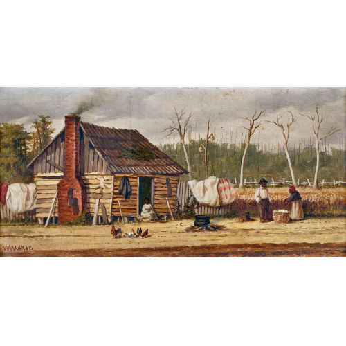 WILLIAM AIKEN WALKER : Cabin scene (DOBIASCHOFSKY AUKTIONEN AG)