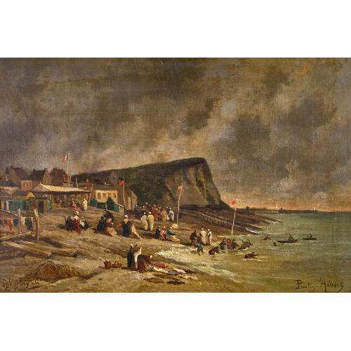 EDMOND ERNEST PAULIN H�BERT : 'St Val�ry en Caux - La plage' (DOBIASCHOFSKY AUKTIONEN AG)