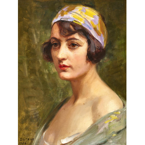 AUGUSTE FR�D�RIC DUFAUX : 'Jeune femme' (DOBIASCHOFSKY AUKTIONEN AG)
