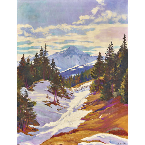 KARL ANNELER : Alpenlandschaft im Vorfr�hling (DOBIASCHOFSKY AUKTIONEN AG)