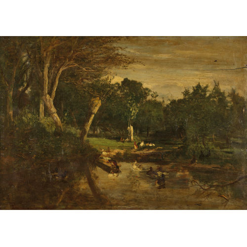 KARL PIERRE DAUBIGNY : Der Ententeich (DOBIASCHOFSKY AUKTIONEN AG)