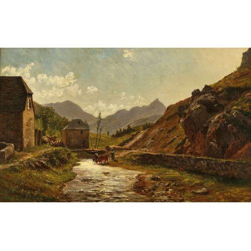 ALFRED GODCHAUX : 'Vue prise dans la vall�e de Campan' (DOBIASCHOFSKY AUKTIONEN AG)